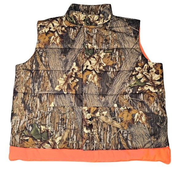 Gamehide X Mossy Reversible Camo Vest Mens 3XL Quilted Button Snap Puffer Hunt - Picture 1 of 8